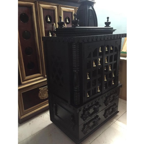 4 drawers in Handmade teak pooja mandir 24-15-43 inches in UK