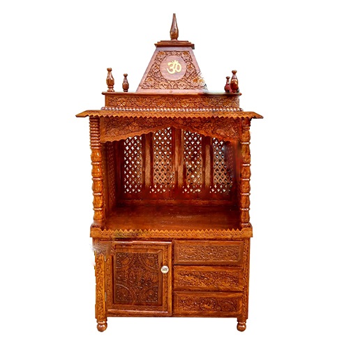 Hand-carved Wooden Pooja Temple in UK