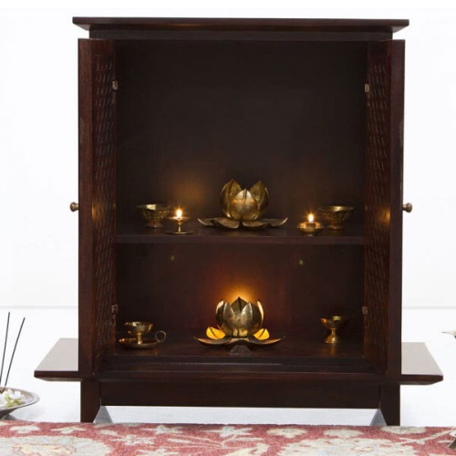 Handmade cabinet for pooja mandir at home -design 2 in UK