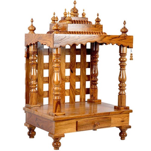 Handmade teak wood pooja mandir zaali style - Medium in UK
