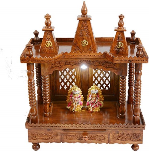 Handmade Teak wooden Temple (24 x 15 x 38 inches) in UK