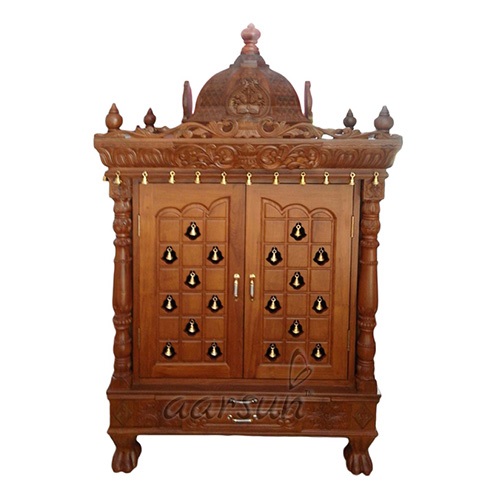 Handmade Wooden Prayer Pooja Cabinet 30x18x60 inches in UK