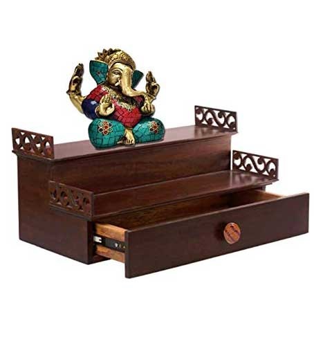 Handmade Wooden Small Pooja Mandir for Home in UK