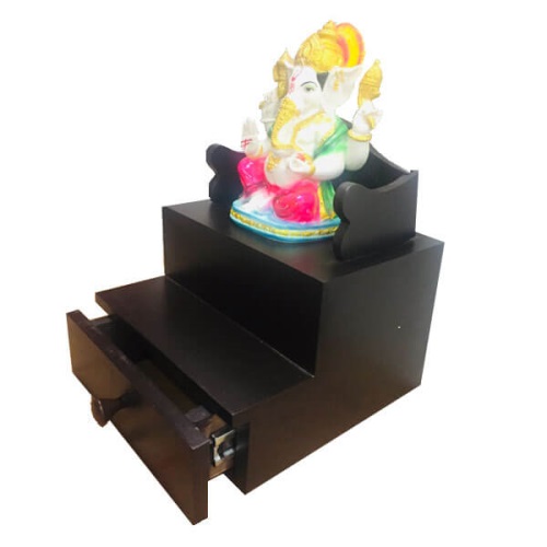 Handmade Wooden Small Pooja Mandir for Home on top in UK