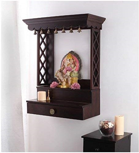 Large Handmade Wooden Pooja Mandir for Home with frame in UK