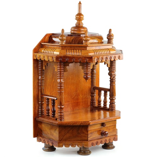 Premium Handmade Wooden Temple Teak Wood -Traditional Style 18"x 12"x 28" in UK