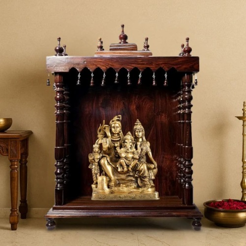 Small teak wood pooja mandir for home in UK