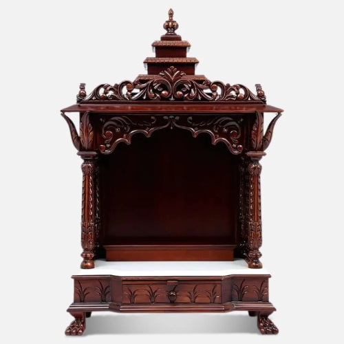 Teak Wooden Mandir for Home in UK