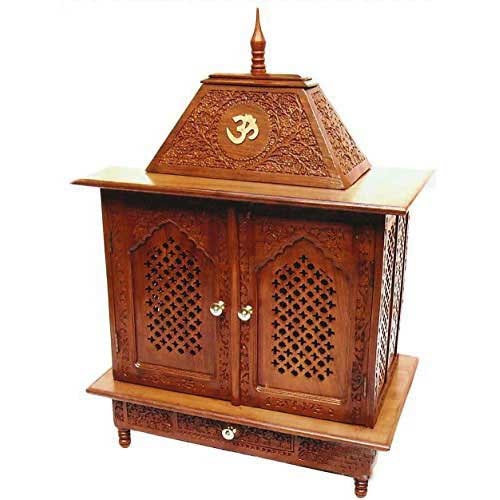 Wooden Temple for Pooja Room 30-18-42 Inches with door in UK